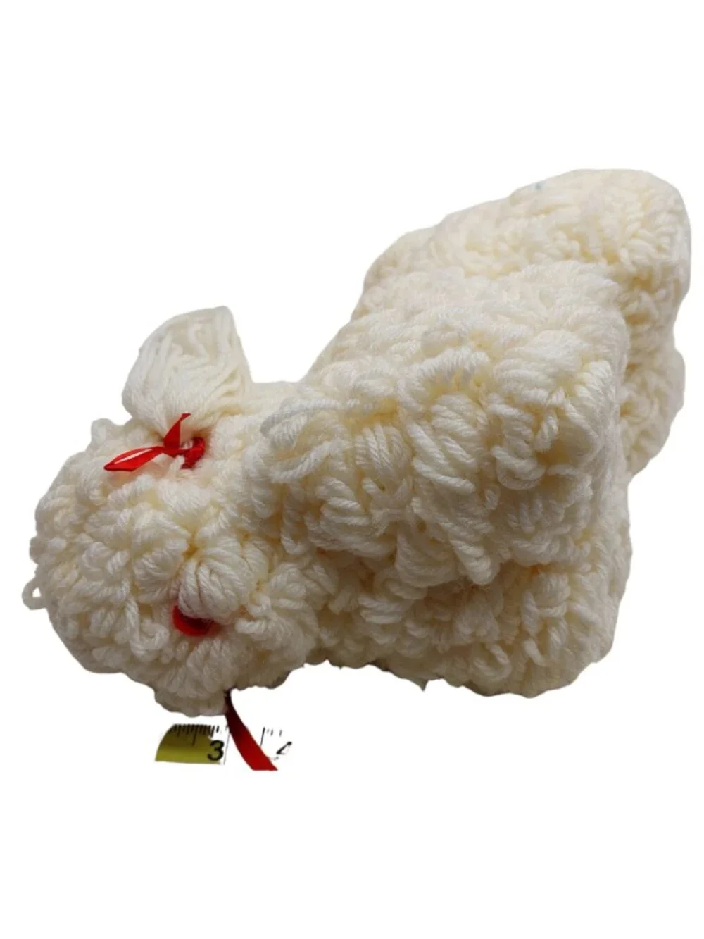 Handmade Plush Dog Made From Yarn white puppy poodle
